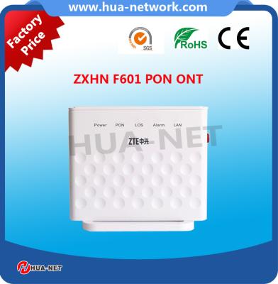 China White plastic small box Original brand new 1GE ZTE GPON Router ONU/ONT F601 with English interface for sale