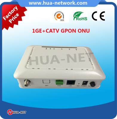 China Single fiber CATV ONU 1GE+CATV GPON ONU/ONT FTTH ONU/Fiber optic ONU for sale