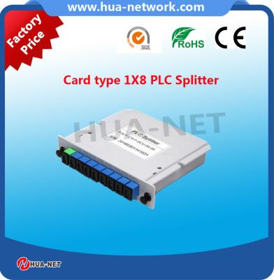 China High quality 1x8 Insert-Type Optic Splitter EPON/GPON PLC Splitter Module Fiber Optic Plc with SC/UPC for sale