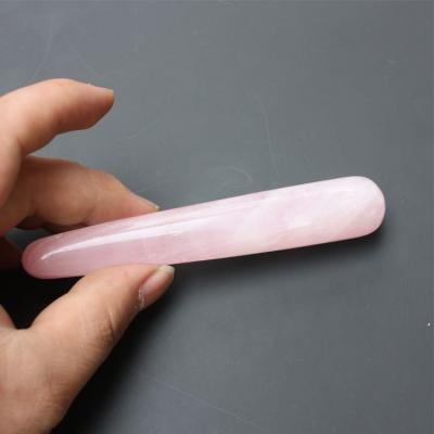 China Akupunktur-Rosa-Crystal Massage Stick Quartz Beauty-Körper-Entspannung zu verkaufen