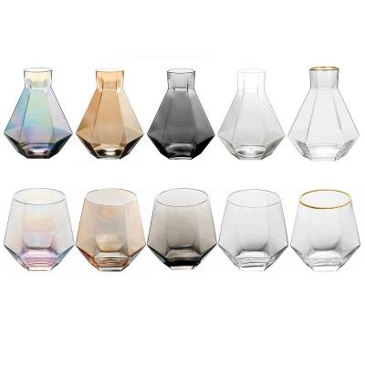 China Viable High Quality Handmade Crystal Drinking Glass Water Pitcher Tray Sets Water Glass for sale