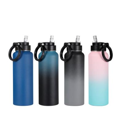 China Fashion Sustainable High Quality Wide Mouth Double Wall Insulated Stainless Steel Water Bottle With Lid for sale