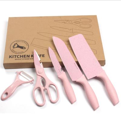 China Wholesale Chef Viable Factory Household Knife Macaron Color Kitchen Knife Kitchen Tool Kit Stainless Steel for sale