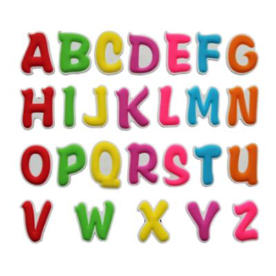 China Shape English Alphabet Expression Pattern Eco-friendly Soft PVC Label Cute Fridge Souvenir Magnet for sale