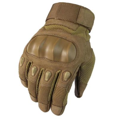 China Custom Made Military Police Tactical Gloves Combat Gloves PU Factory Knuckle Nylon And Rubber Gloves For Men for sale