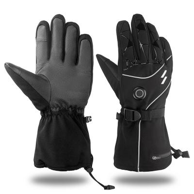 China Men's and Women's Waterproof Battery Gloves Off-Road Motorcycle Rechargeable Heating Ski Gloves for sale