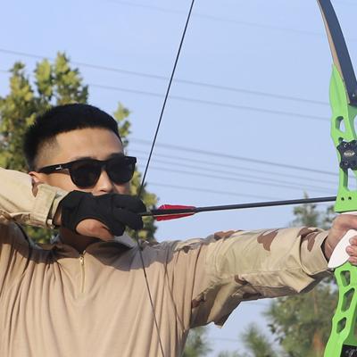 China Custom Leather Archery Manufacturer Archery Finger Dismountable Shooting Glove Professional For Archery for sale