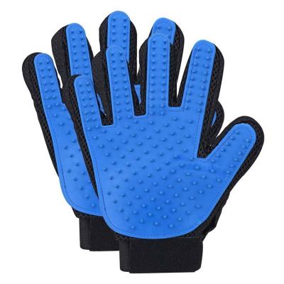 China Pet Deshedding Brush Glove Soft Massage Cleaning Deshedding Brush Cat Hair Remover Brush Dog Pet Grooming Glove for sale