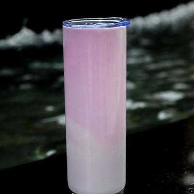 China Viable Fashionable Portable Glow in the Dark Sublimation Tumbler 20oz 30oz Stainless Steel Vacuum Tumbler for sale