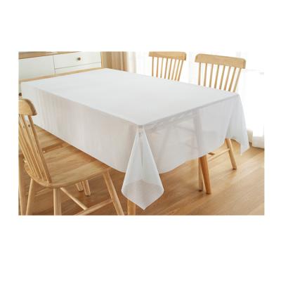 China Factory wholesale professional waterproof HD pattern transparent PVC lace tablecloth for decoration in roll for sale