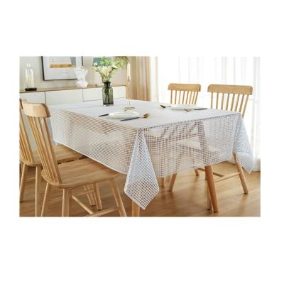 China Factory wholesale professional waterproof HD pattern transparent PVC lace tablecloth for decoration in roll for sale