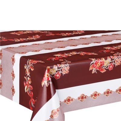 China Waterproof XHM Factory Dining Anti-Static Jacquered Tablecloth for sale