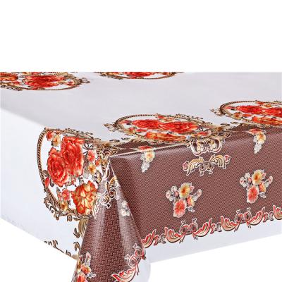 China XHM Factory Waterproof Photo Props Flower Fancy Wedding Rubber Tablecloth for sale