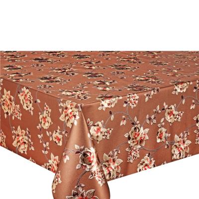 China XHM Factory Manufacturer Indoor Red Textile Waterproof Tablecloth for sale