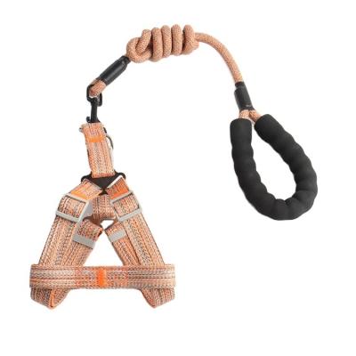 China Wholesale Stocked Comfortable Nylon Adjustable Dog Harness and Leash for sale