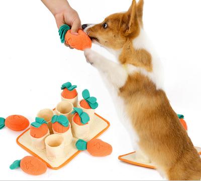 China Sustainable Healthy Slow Bite Food Sniff Toy Dog Toy Pet Stuffed Plush Toy for sale