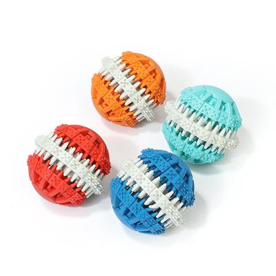 China Viable Durable Rubber Food Ball Hiding Puzzle Bite Interactive Pet Chew Dog Toys for sale