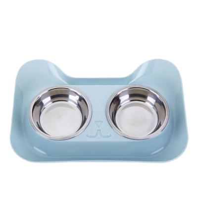 China New Automatic Pet Bowl Stainless Steel Cat And Double Dog Bowl for sale