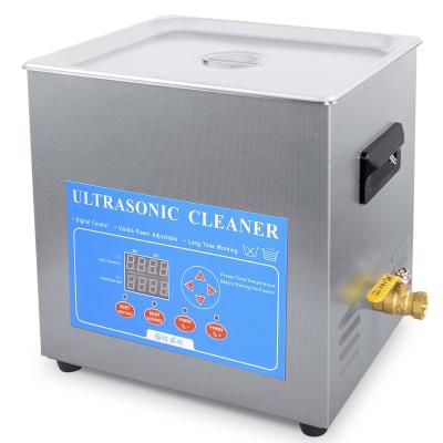 China 10L Power Frequency Field Laboratory Adjustable Ultrasonic Sonicator Automatic Bath Ultrasonic Cleaner for sale