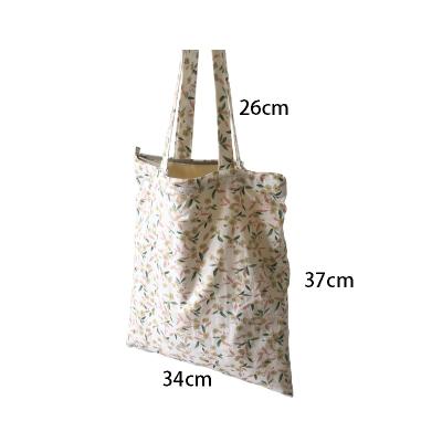 China Wholesale Eco-Friendly Fashion Eco-friendly Foldable Pocket Cotton Canvas Foldable Reusable Folding Shopping Bag for sale