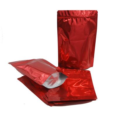 China Recyclable Red Reusable Aluminum Foil Zipper Stand Up Food Storage Resealable Colorful Mylar Pouch Bags for sale