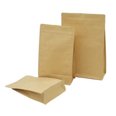 China Recyclable biodegradable brown kraft paper smallzip lock mylar bag porcelain wholesale in store,customized small kraft paper bag wholesale for sale