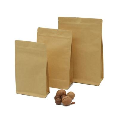 China Recyclable Printed Custom Compost Bags Compostable Kraft Paper Biodegradable and Bio Zipper Zipper Plastic Packaging Bags for sale