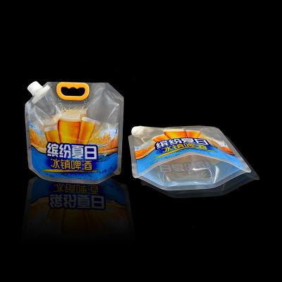 China Custom Recyclable One Gallon Sided Spout Liquid Holder Up Pouches Beverage Bags, Beverage Bag Pouch Spout for sale