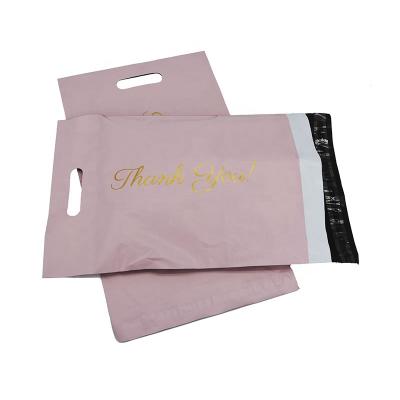 China Gift & Custom Craft Pink Thank You Adhesive Envelopes Messenger Shipping Portable Poly Mailer Bags Thank You for sale