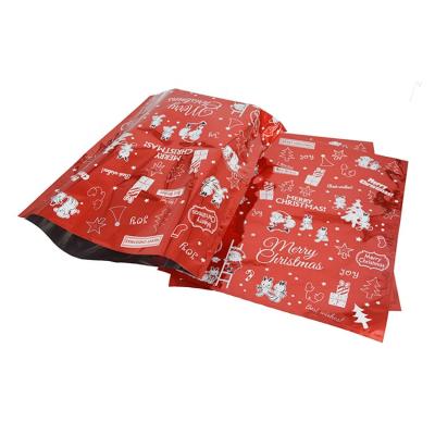 China Recyclable Custom Plastic Thank You Large Christmas Promotional Gift Wrapping Bags Custom Logo , Christmas Wrapping Bags For Gift for sale