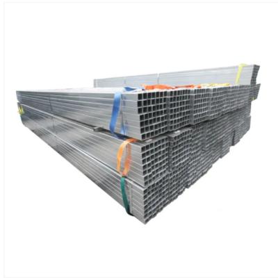 China Hot-dip galvanized black ERW welded square rectangular steel pipe for construction for sale