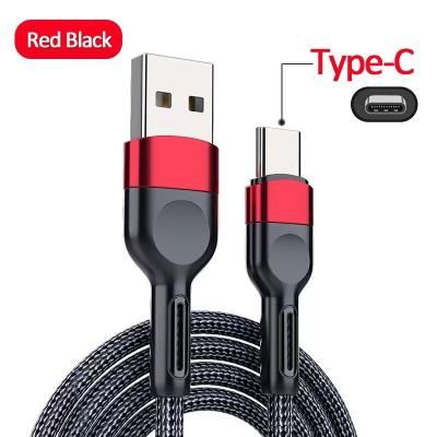 China Charging + Type Braided 0.5M 1M 2M Data Transmission 0.5M 1M 2M Black Amazon PD 60W Hot Selling USB-C Cable Charge To USB-A 3A Data Cable For Samsung Mobile Phone for sale