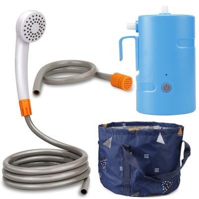 China USB Outdoor Portable Outdoor Portable Camping Camp Pump Rechargeable Bathing Shower Artifact Camp Pump Shower for sale