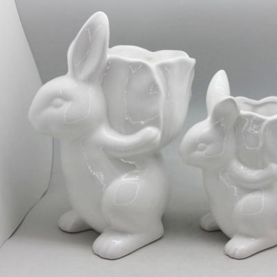 China Contemporary Wholesale Creative Design Rabbit Animal Multicolor Plants Pots Garden Pots for sale