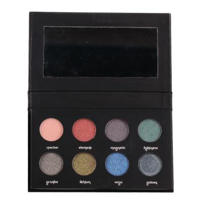 China Waterproof 8 Color Private Label High Quality Mini Magnetic Eyeshadow Palette Rigid Paper OEM for sale