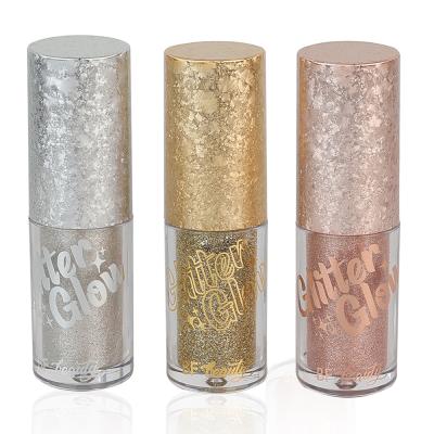 China Low MOQ Shiny Holographic Color Shimmer Waterproof Cosmetics Glow Liquid Eyeshadow Long Wearing Multichrome Duochrome Liquid Eyeshadow for sale