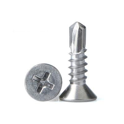 China Pan Top Selling Viti Unique Steel Corrosion Resistant Self Drilling One Cross Flat Countersunk Head Drilling Screw of piana de svasata de testa for sale