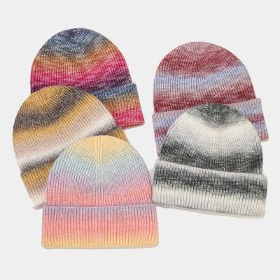 China Fashion JOINT Link Dye Knitted Hat Winter Wool Skullies Beanies For Men Women Hip Hop Casual Hats for sale