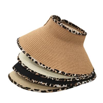 China New Image Women Summer Sun Visor Hat Big Brim Beach Hats Straw Hat Foldable Wide Beach Hat Woman UV Protection Hats for sale