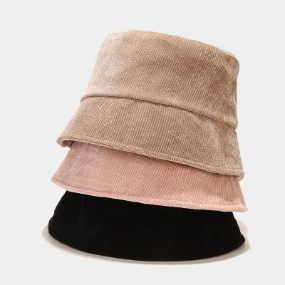 China New Solid Color Panama Cotton Dobby Women Bucket Hat Men Fisherman Hat Spring Summer Sun Hat Fashion Style for sale