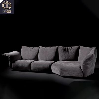 China Edra Fabric Modular Black Standard Cloud Couch Sectional Sofa Pieces Gray Italian Modern Sectional Sofa for sale