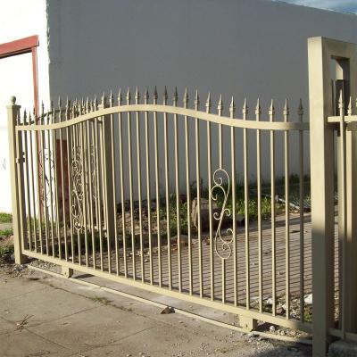 China Factory Price Easily Assembled Sliding Basic Metal Wrought Iron Track And Fences Design for sale