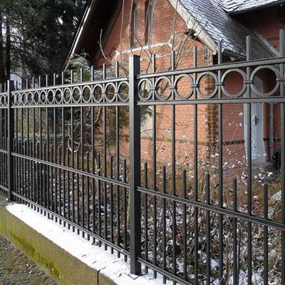 China Large Easily Assembled Wholesale Cheap Outdoordog Proof Wrought Iron Border Fence for sale