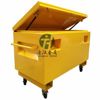 China Safe Heavy Duty And Safety Site Labor Yellow Steel Heavy Duty Tool Box With Wheels For Whole Sale for sale