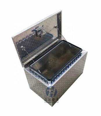 China Heavy Duty And Waterproof Portable Under Body Aluminum Truck Tool Box With Rack for sale