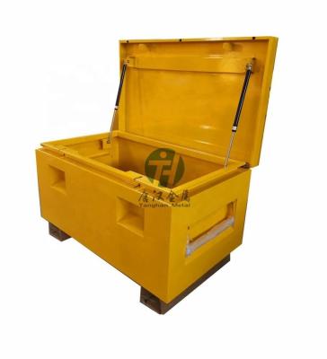 China Heavy Duty And Safety Waterproof Metal Construction Truck Crate Tool Box With Wheels for sale