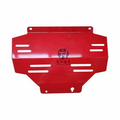 China Durable Steel Truck 4x4 Auto Parts Under Guard Skid Plate Red Engine Protective Cover For Nissanannavara for sale