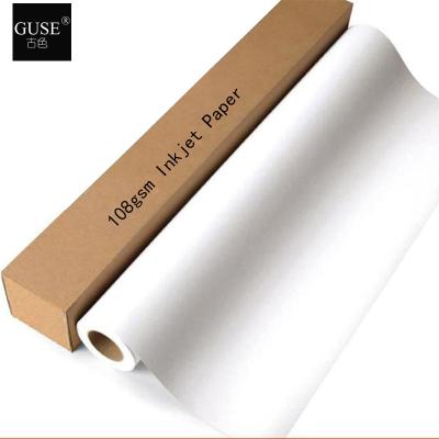 China 36'' Large Format Matte Coated Inkjet Paper 128gsm For Inkjet Printer for sale