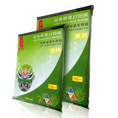 中国 108g A4の無光沢の上塗を施してあるインクジェット ペーパー マットの終わりのペーパーSingelの側面210*297mm 販売のため