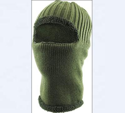 China COMMON Winter Ski Hat Ski Mask Warm Sherpa Thick Shear Striped Balaclava Fleece Striped Balaclava for sale